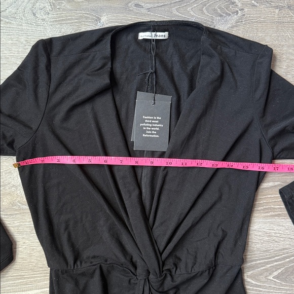 NEW Reformation Plaza Dress Black Large - Picture 8 of 10